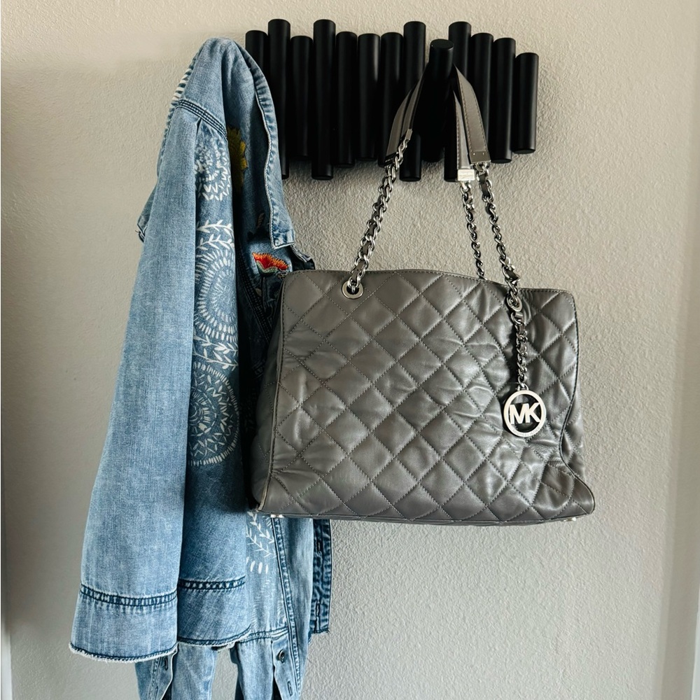 Michael Kors Quilted Susannah Leather Satchel